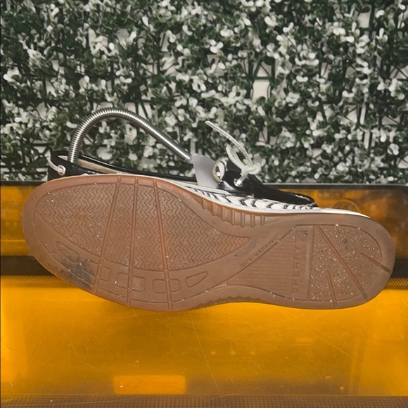 Sperry Black Zebra Boat Shoes - Picture 6 of 10